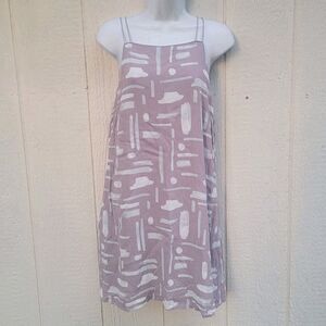 silence +  noise printed cut out strappy back dress sz L Summer Beachy Resort
